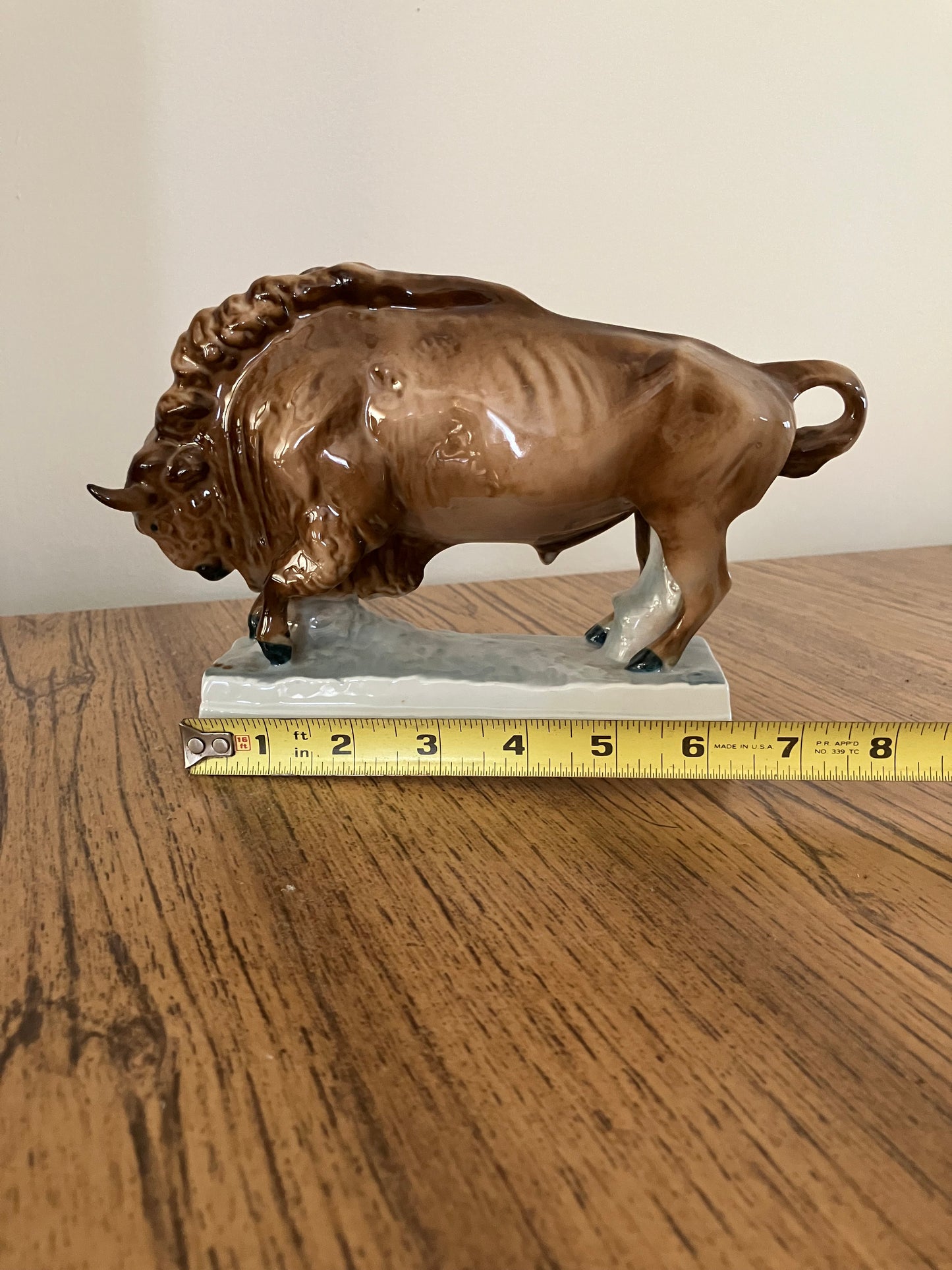 Zsolnay Pécs Hungary Porcelain Bull Sculpture – Designed by András Sinkó, Glazed Porcelain, Vintage Collectible