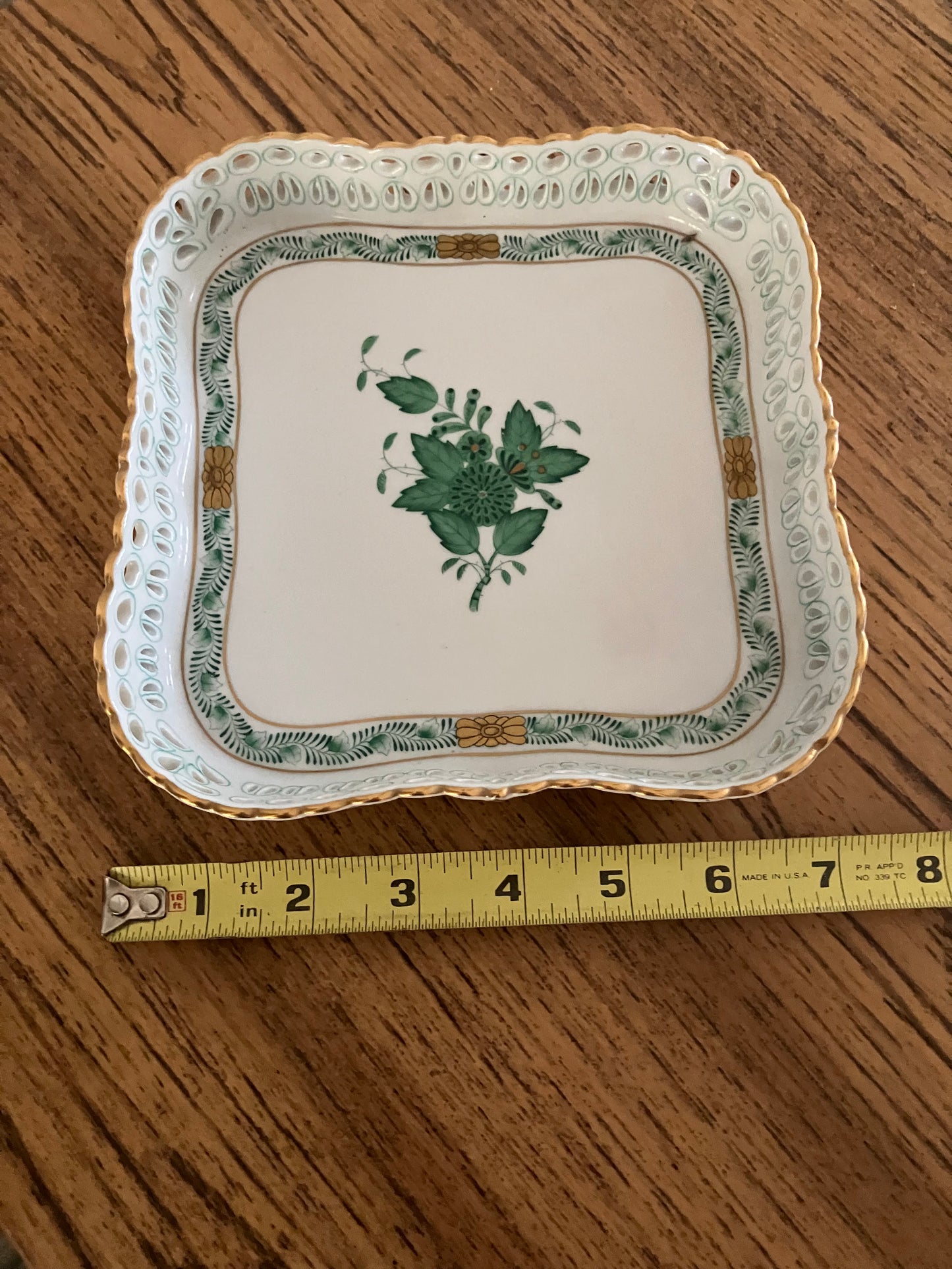Vintage Herend “Apponyi Flowers” Candy Dish – Hand Painted Porcelain, 24K Gold Accents