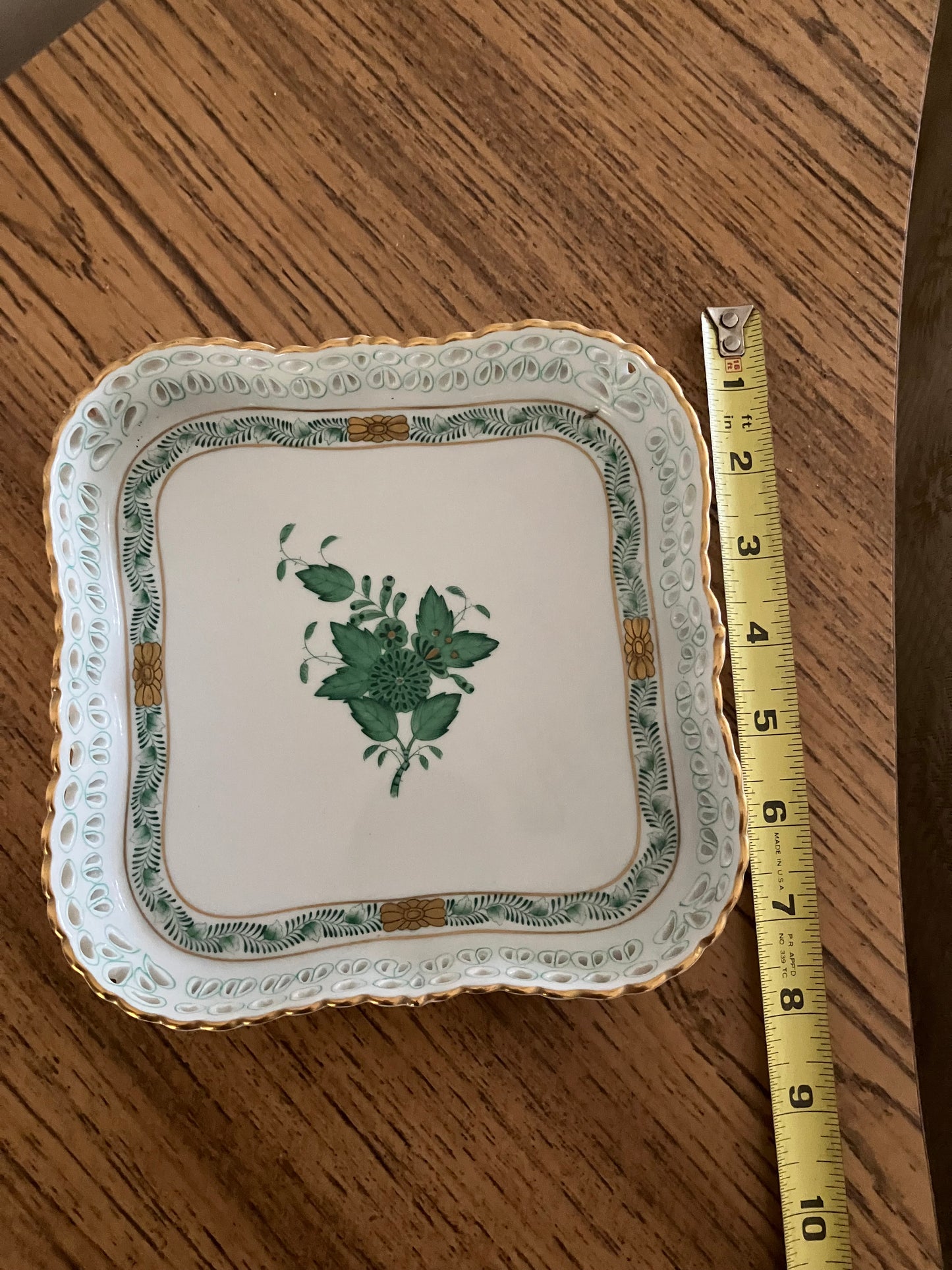 Vintage Herend “Apponyi Flowers” Candy Dish – Hand Painted Porcelain, 24K Gold Accents