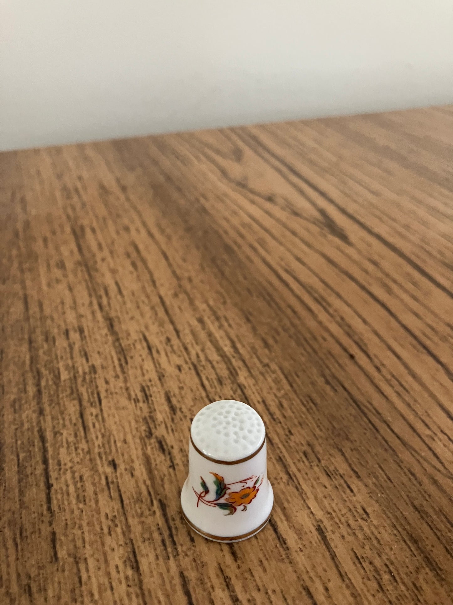 Vintage Hollohaza Porcelain Thimble Pair – Hand Painted Floral Theme – Hungary