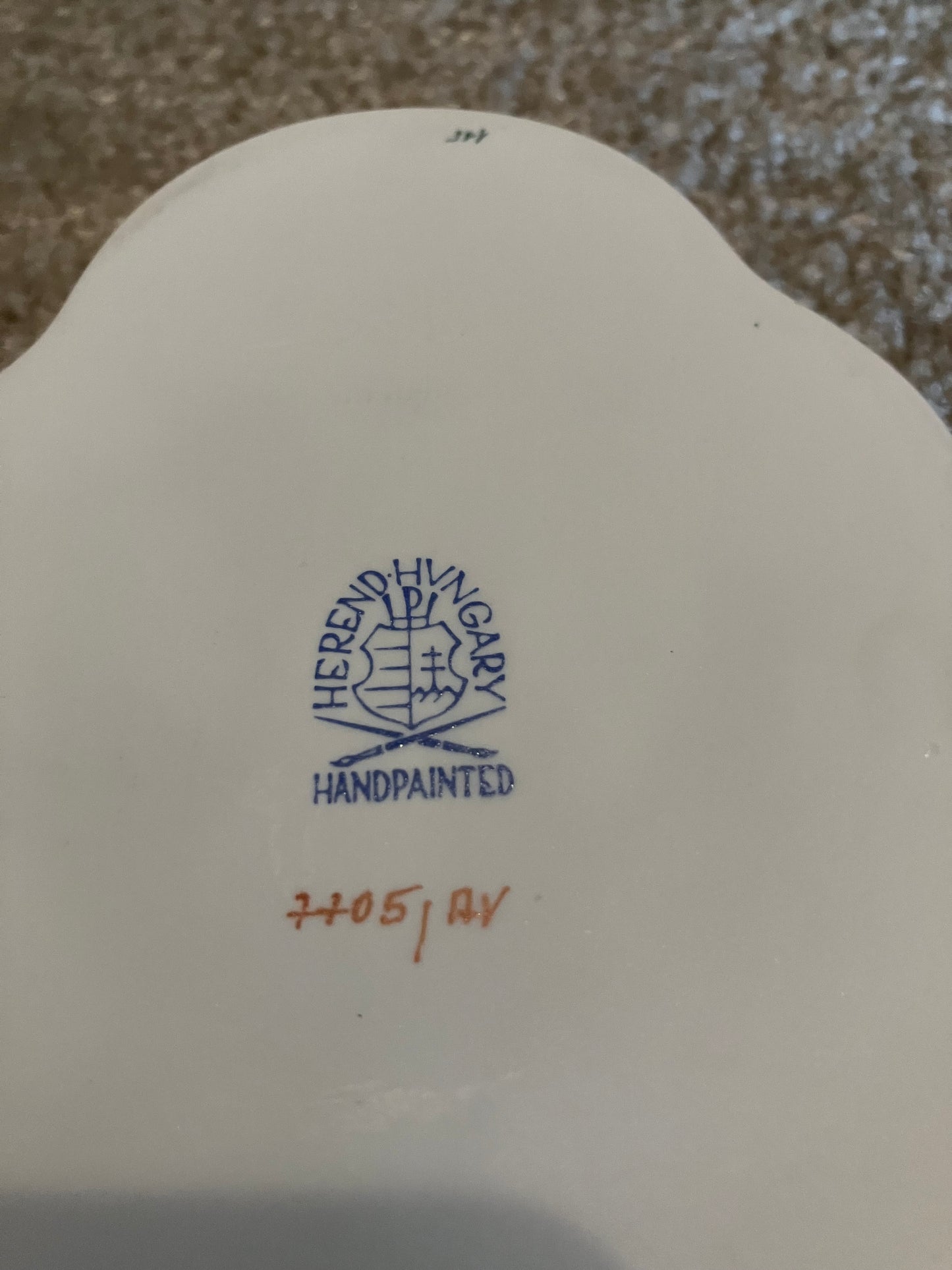 Herend Hungary Apponyi Green Chinese Bouquet Ashtray #7705/AV – Hand Painted Porcelain