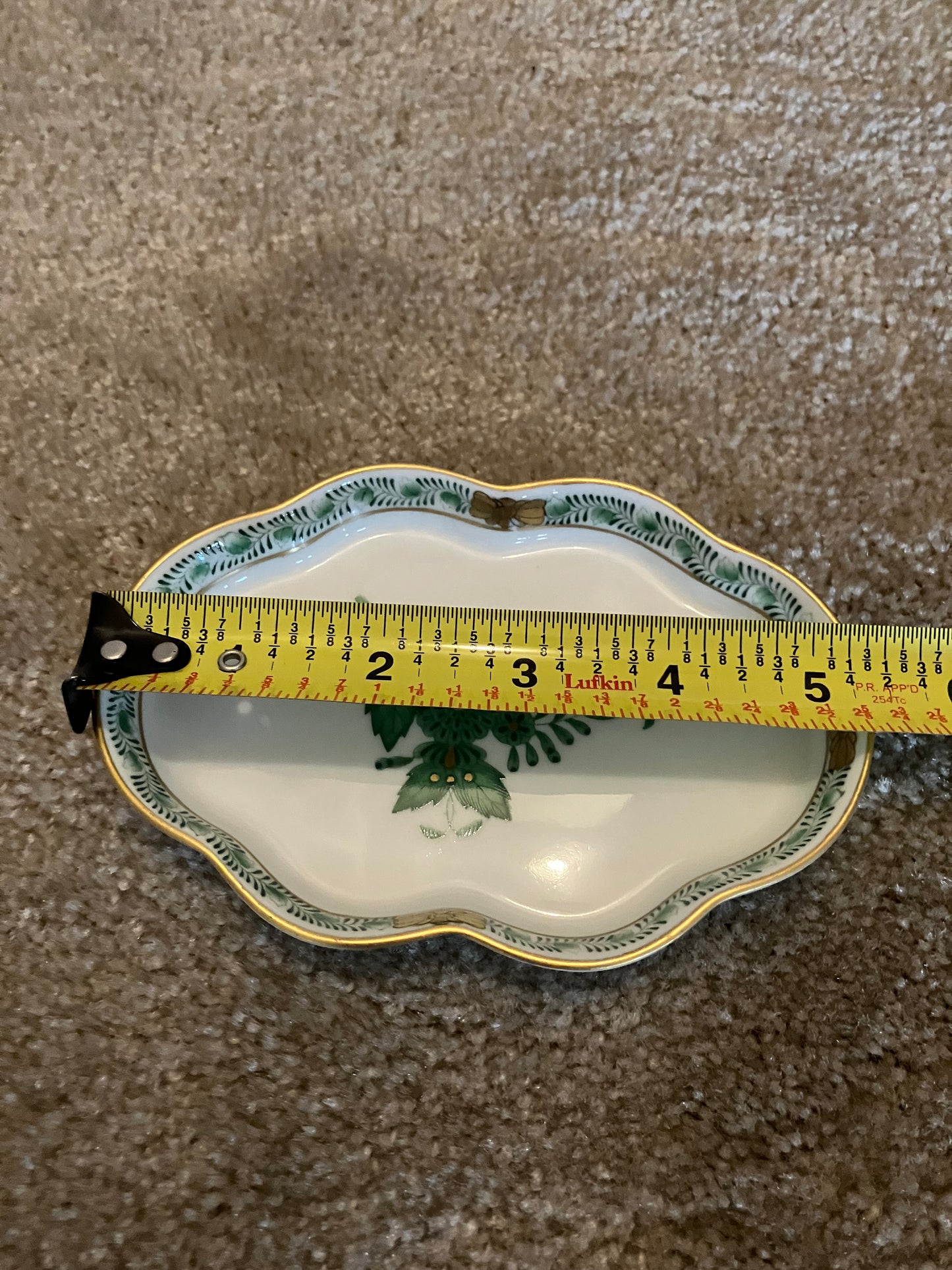 Herend Hungary Apponyi Green Chinese Bouquet Ashtray #7705/AV – Hand Painted Porcelain