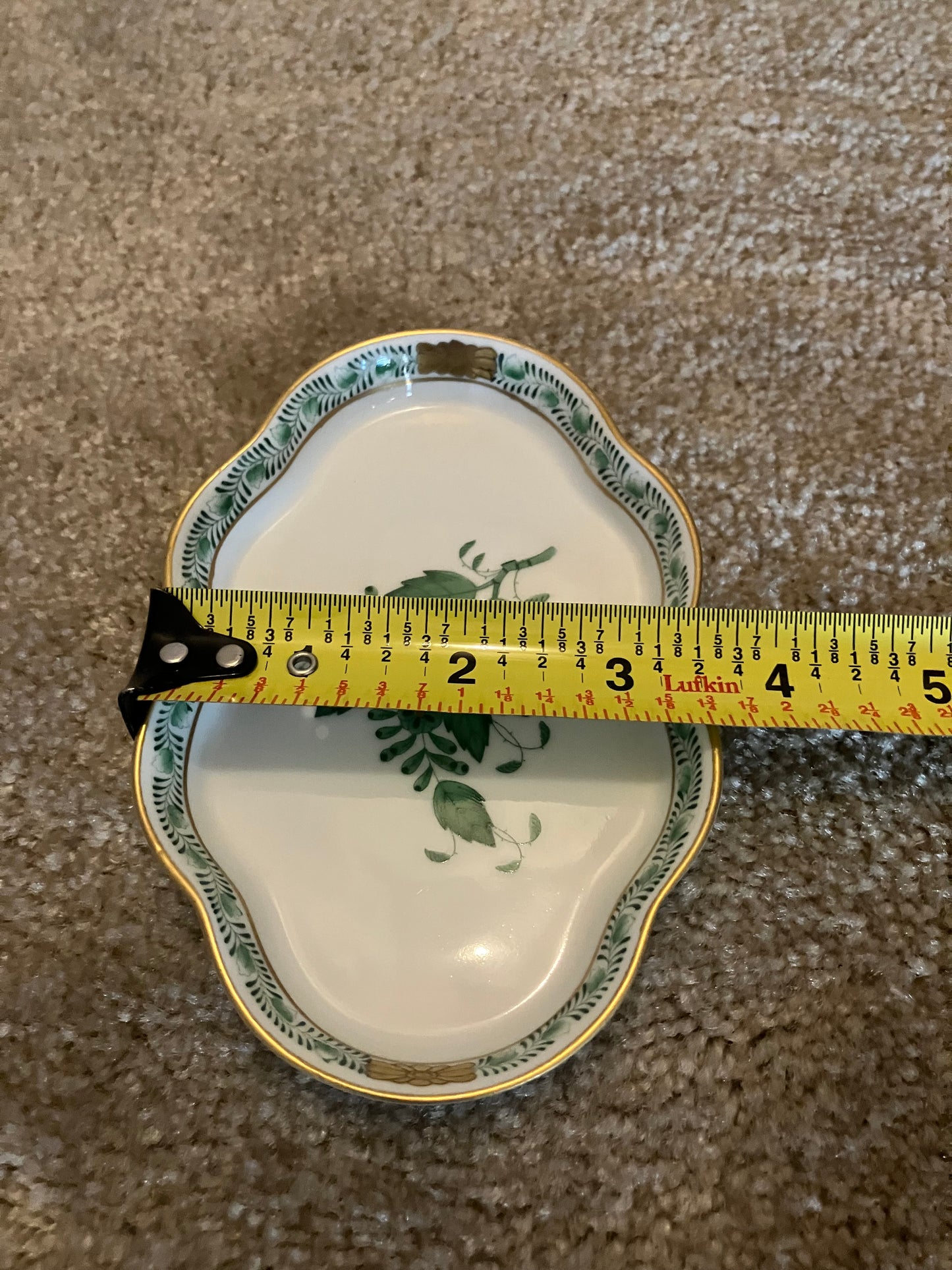 Herend Hungary Apponyi Green Chinese Bouquet Ashtray #7705/AV – Hand Painted Porcelain