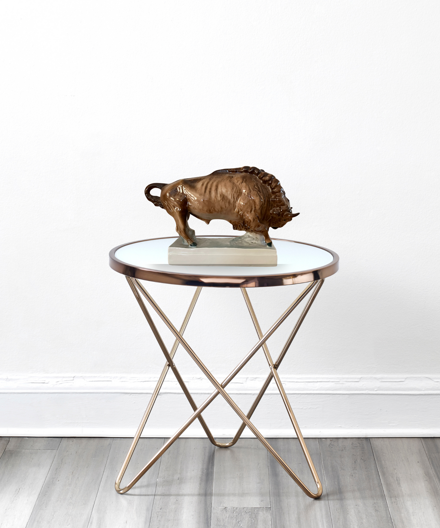 Zsolnay Pécs Hungary Porcelain Bull Sculpture – Designed by András Sinkó, Glazed Porcelain, Vintage Collectible